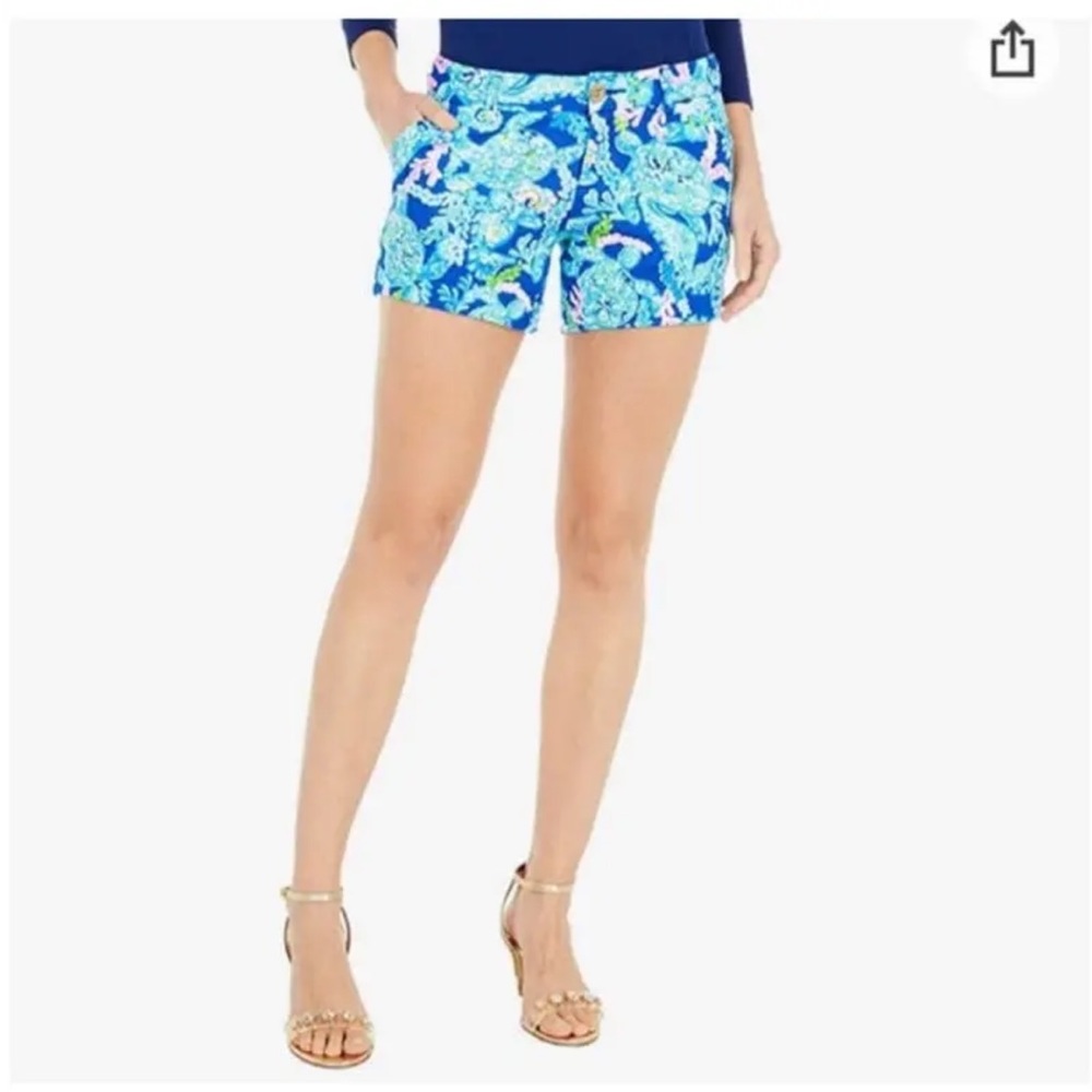 Women Lilly Pulitzer Callahan Shorts Trunk corsica blue nwt 2